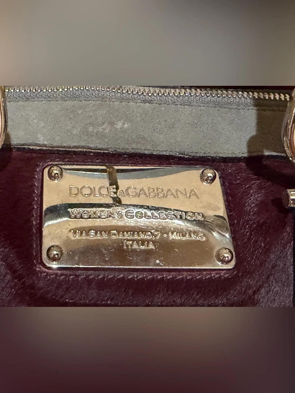 Dolce & Gabbana Burgundy Pony hair & Snakeskin with Grey Leather SUPER RARE